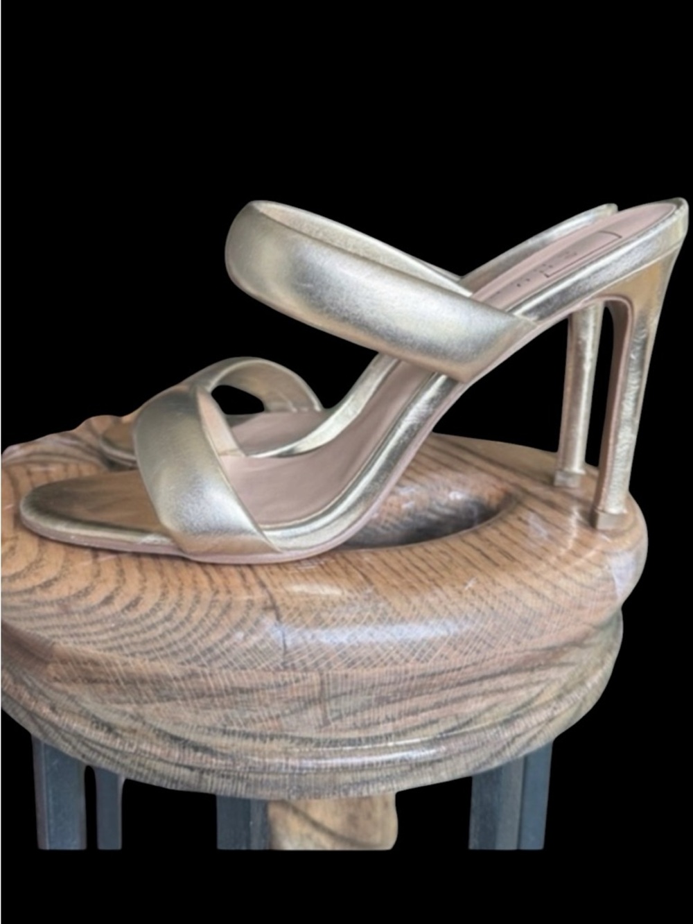 SHU SHOP ladies, gold, heeled, sandals, excellent condition, size 8 - Picture 9 of 9